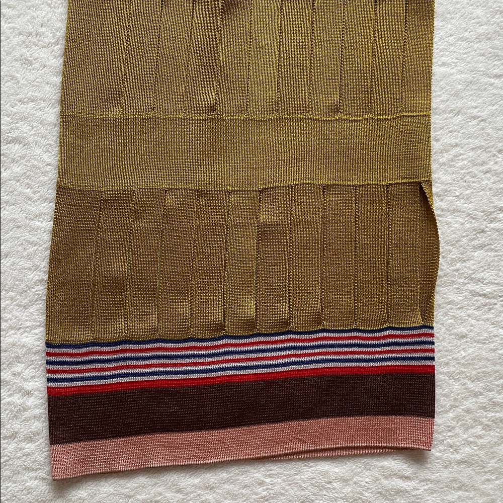 NWT Auth.Missoni Mustard Yellow Gold Fantasy Design Knit Pants Trousers 38 - Picture 10 of 10